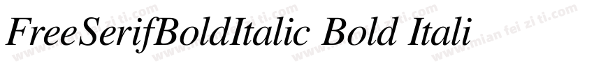 FreeSerifBoldItalic Bold Italic字体转换